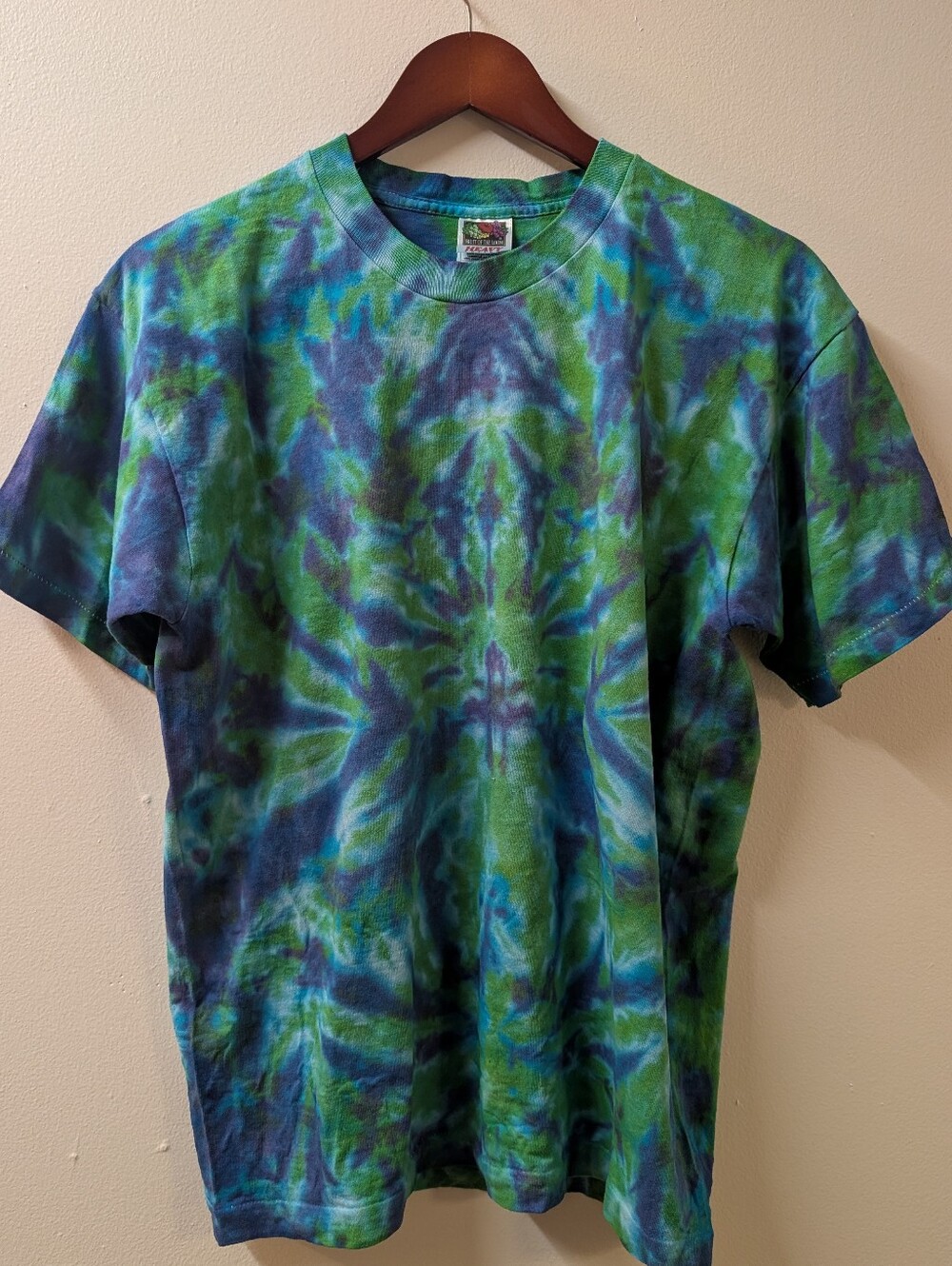 Single Stitch Tie Dye Fruit Of The Loom T-shirt Size Large